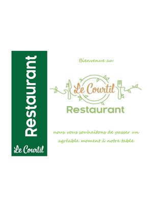 Menu Restaurant Le Courtil