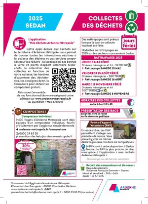 Calendrier Sedan 2025 Repro