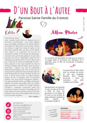 D'Un Bout A L'Autre - Janvier- Février 2025