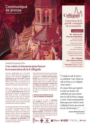 Collegiale Notre-Dame de Poissy - Lancement campagne restauration