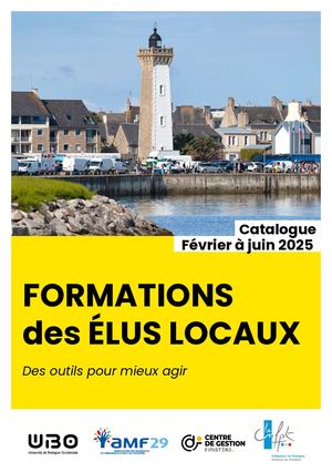 Catalogue de formations des élus locaux, de janvier à juilllet 2025