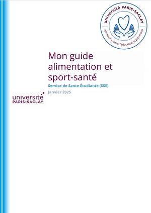 Mon guide alimentation et sport-santé