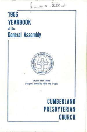 1966 Yearbook of the Cumberland Presbyterian Church