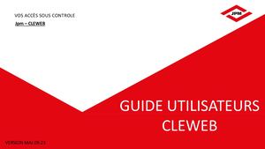 Guide Utilisateurs Cleweb 09 23