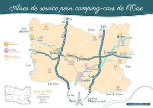 Carte des aires de Camping Cars