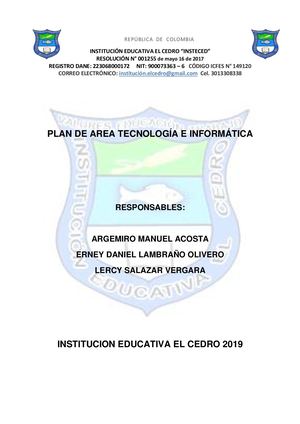 Manual De Convivencia IE El Cedro