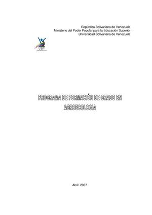 Pfg Agroecologia Cea 2007