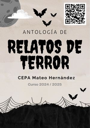 III Antología de relatos de terror del CEPA Mateo Hernández