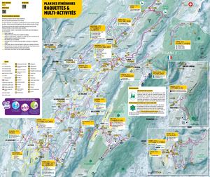 Plan Des Pistes Raquettes à Neige Hautes Combes Monts Jura