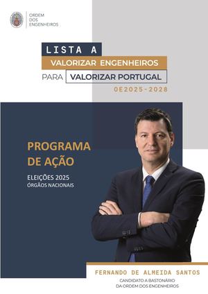 Programa Ação 25-28 Valorizar Engenheiros Valorizar Portugal