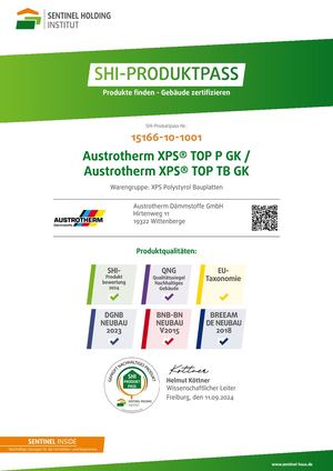 Austrotherm XPS TOP P GK - TOP P TB GK SHI Produktpass Web