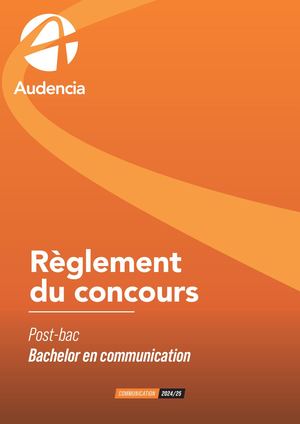 REGLEMENT 2 CONCOURS SCIENCESCOM BACHELOR 2024