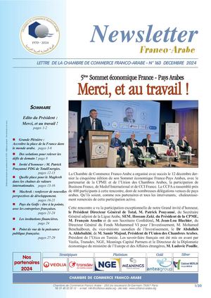 Ccfa Newsletter Spéciale 5ième Sommet éConomique France Pays Arabes