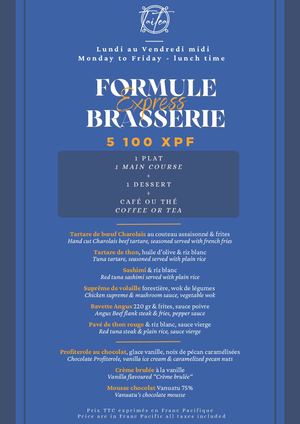 MENU_Déjeuner Express (Taitea - HHT)