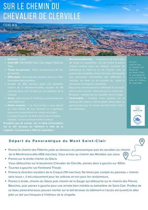 ITINÉRAIRE N°5 - SUR LE CHEMIN DU CHEVALIER DE CLERVILLE