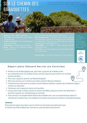 ITINÉRAIRE N°1 - SUR LE CHEMIN DES BARAQUETTES