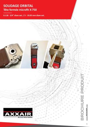 AXXAIR Tête de soudage orbital microfit  X750 French 2024