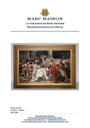 La Harangue de Marc Antoine Seconde moitié du XIXe siècle