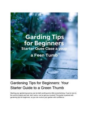 Calaméo - Gardening Tips for Beginners: Your Starter Guide to a Green Thumb