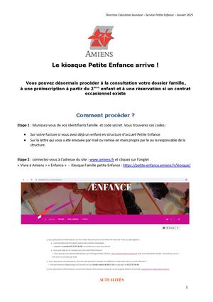 Guide Preinscription Kiosque Petite Enfance