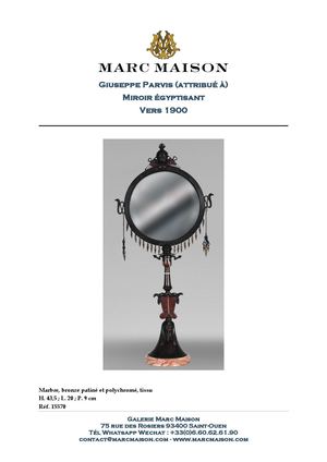 Giuseppe Parvis (attribué à) Miroir égyptisant Vers 1900