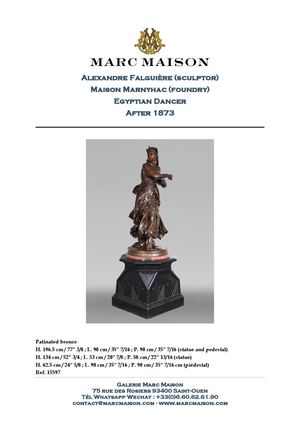 Alexandre Falguière (sculptor) Maison Marnyhac (foundry) Egyptian Dancer After 1873