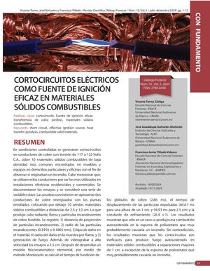 RCDF Número 10 Vol 5 p. 39-50 CORTOCIRCUITOS ELÉCTRICOS COMO FUENTE DE IGNICIÓN EFICAZ EN MATERIALES SÓLIDOS COMBUSTIBLES