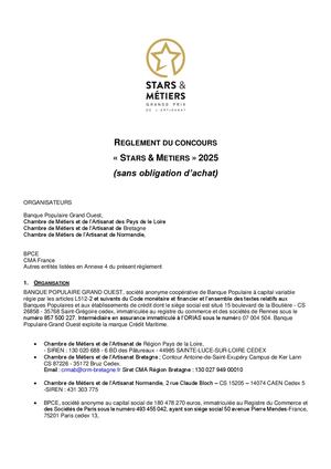 BPGO Règlement Prix Régional Stars&Métiers 2024