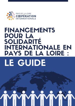 Financements Pour La Solidarité Internationale En Pdl Le Guide