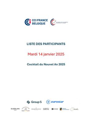 Liste Calaméo Participants Cocktail 2025