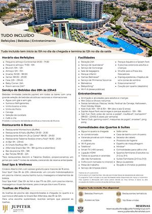 Factsheet Tudo Incluído - Jupiter Albufeira Hotel
