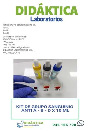 Kit De Grupo Sanguinio