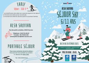 Sauvian programme ALSH séjour au ski 6-11 ans