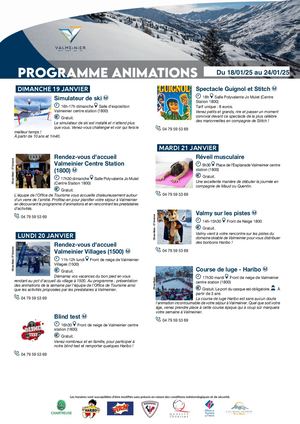 Programme Danimation Fr 18 Au 25 01