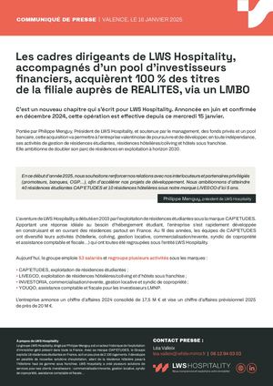 Lws Hospitality CP LMBO - 150125