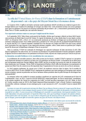 LA NOTE DU CESA N°582