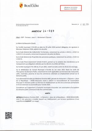 Fichier Parution Des Arrêtés 24 669 à 24 672
