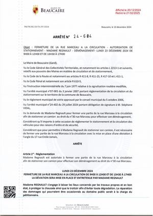 Fichier Parution Des Arrêtés 24 684 à 24 693 Du 20 12 2024
