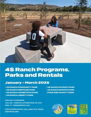 Jan. - March 2025: 4S Ranch Programs, Parks and Rentals Guide