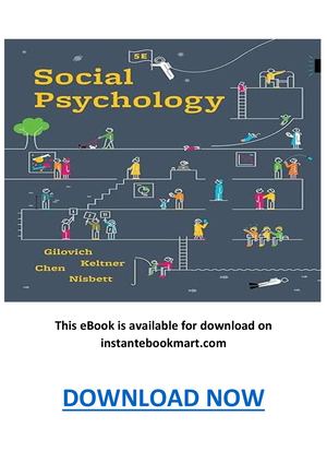 Social Psychology 5th Edition Pdf