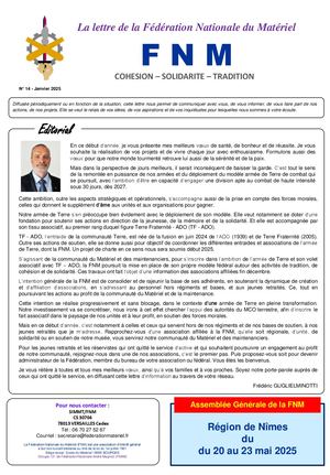 Lettre de la FNM N°14 de janvier 2025