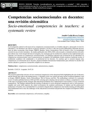 Competencias socioemocionales en docentes: una revisión sistemática