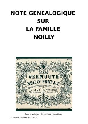 Généalogie de la Famille Noilly