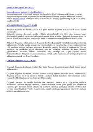 Samsun Boşanma Avukatı