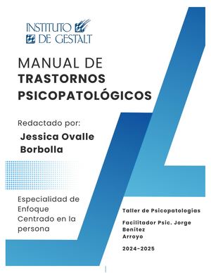 Manual De Psicopatología Jessica Ovalle