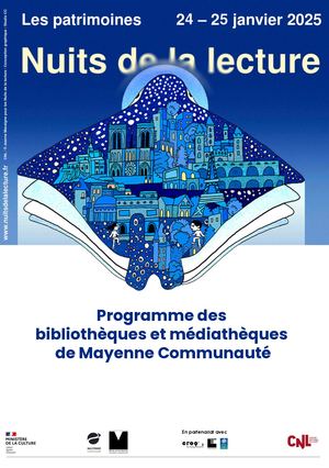 Nuit de la lecture 2025 - Programme des bibliothèques et médiathèques de Mayenne Communauté