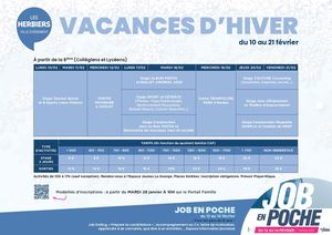 Programme Vacances Jeunesse Hiver 2025