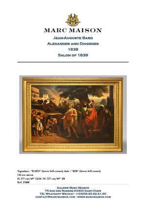 Jean-Auguste Bard Alexander and Diogenes 1838 Salon of 1839