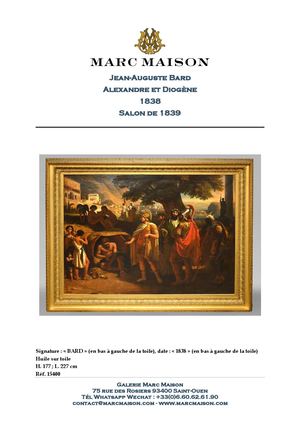 Jean-Auguste Bard Alexandre et Diogène 1838 Salon de 1839