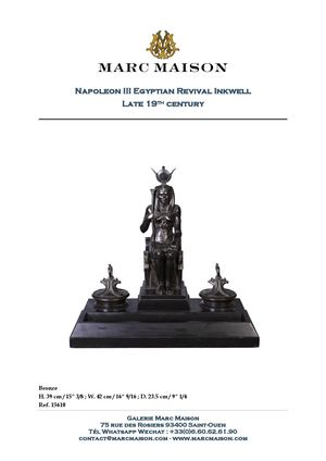 Napoleon III Egyptian Revival Inkwell Late 19th century